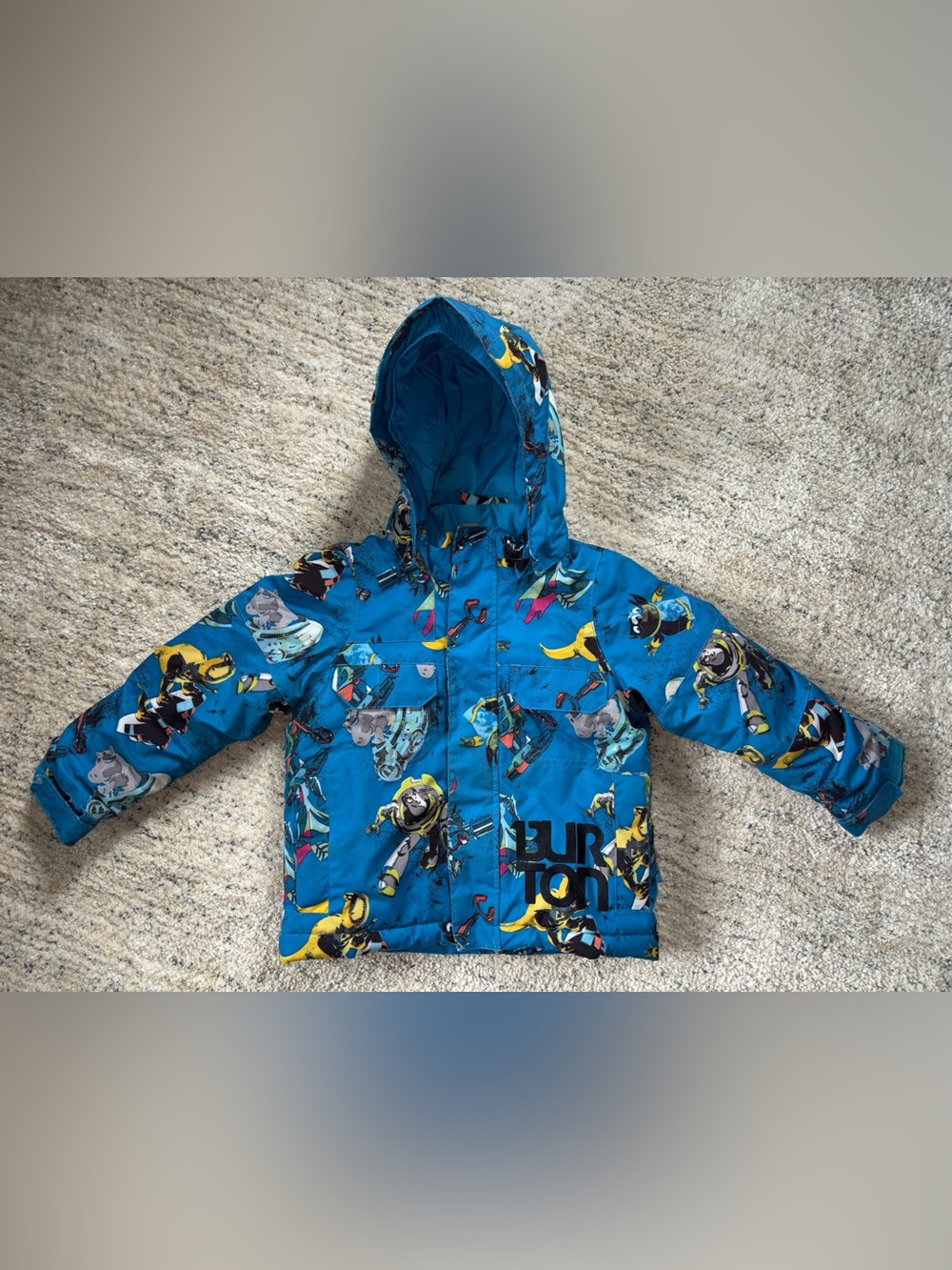 Burton Toy Story 3T dry ride snow jacket.